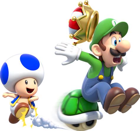 File:Luigi Toad Crown Artwork - Super Mario 3D World.png - Super Mario ...