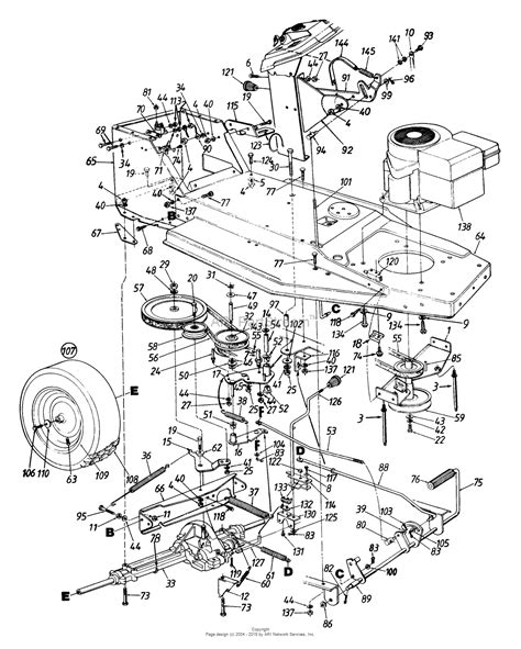 Huskee Riding Mower Drive Belt Diagram