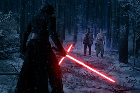 Star Wars movie still, Star Wars: The Force Awakens, Rey, lightsaber, Kylo Ren HD wallpaper ...