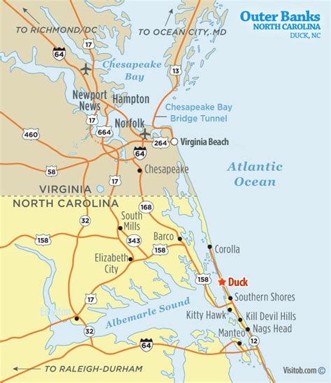 Map Of Duck North Carolina - Printable Map