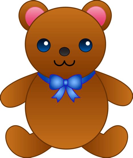 Cute Teddy Bear With Bow Tie - Free Clip Art