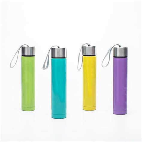 Colorful Insulated Slim Insulated Water Bottle With Straw