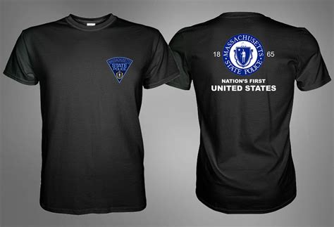 New Massachusetts State Police T-Shirt - Custom Shirt Massachusetts ...