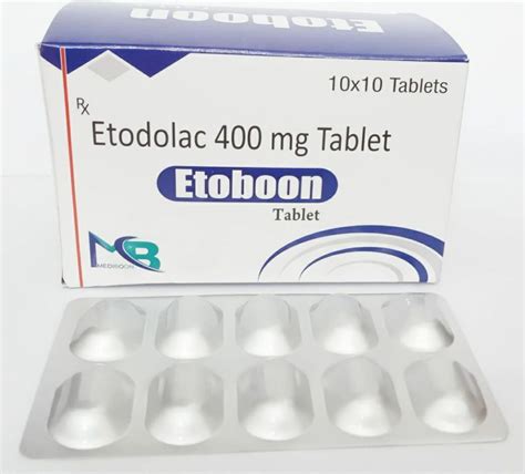 Etodolac 400mg Tablet | Mediboon Pharma