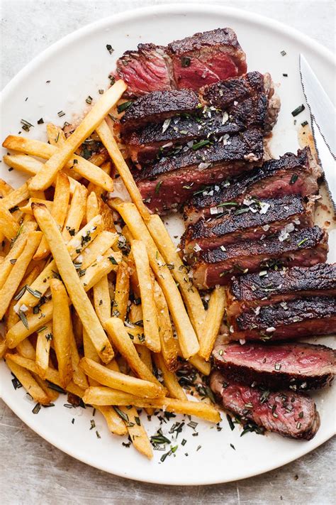 New York Strip Steak Frites with Rosemary Flake Salt Recipe | Yummly | Recipe | Steak dishes ...