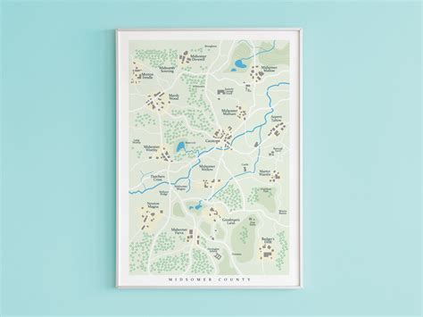 Midsomer Murders Locations Map Poster High Quality Print - Etsy Ireland