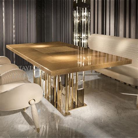 Luxury Dining Table - Gold Murano Glass | TAYLOR LLORENTE FURNITURE | Dining table gold, Luxury ...