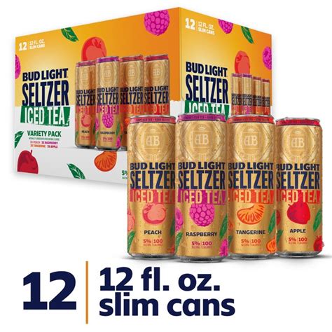 Bud Light Hard Seltzer Iced Tea Variety Pack, Slim Cans | The Loaded ...