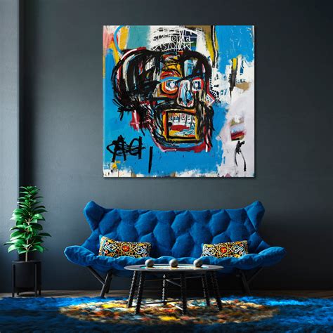 SKULL BY BASQUIAT Canvas Print Wall Art Affordable Home Decor – Artesty.com