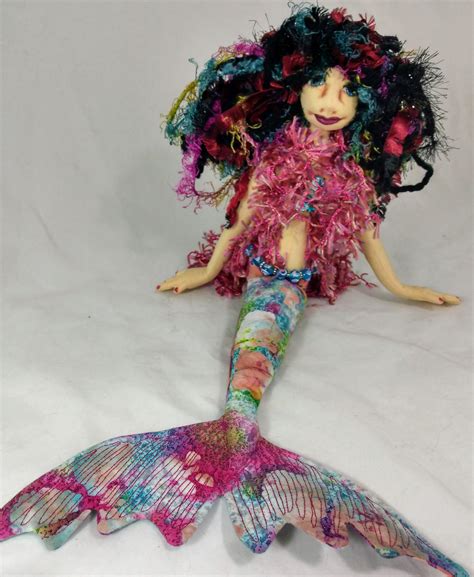 Art Doll-Nixie the Medium Mermaid OOAK Cloth Doll