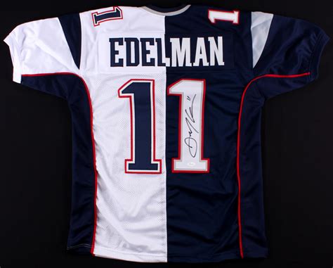 Julian Edelman Signed Patriots Split Home / Away Jersey (JSA COA) | Pristine Auction