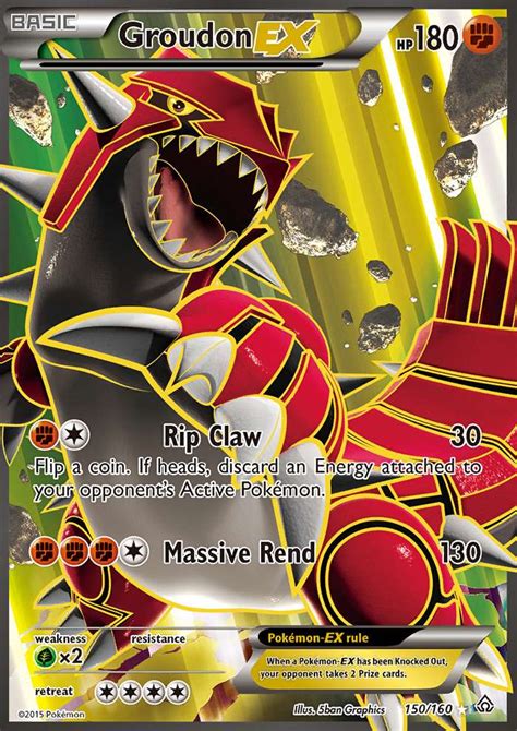 Groudon-EX 150 (Primal Clash 2015) Pokemon Card