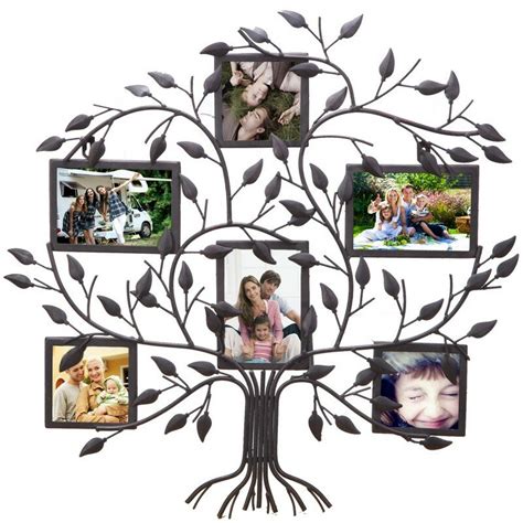 AdecoTrading 6 Opening Decorative Family Tree Wall Hanging Collage Picture Frame | Wayfair