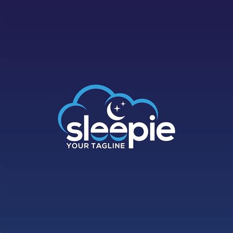 Premium Vector | Sleep and cloud logo design template with word mark style