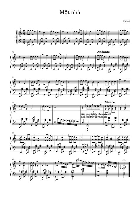 Một nhà Sheet music for Piano (Solo) | Musescore.com