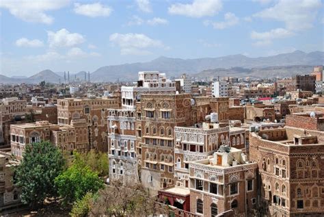 Sanaa, capital of Yemen stock image. Image of colorful - 13754075