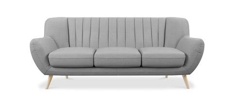 Buy Scandinavian style 3 seater sofa natural wood legs - Fred Light ...