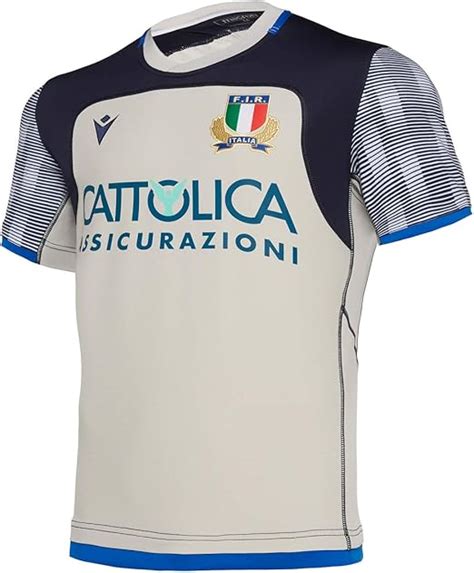 Macron Italy 2019/20 Players S/S Rugby Training Shirt: Amazon.co.uk: Clothing