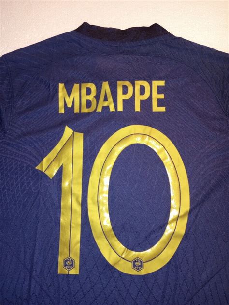 Kylian Mbappe France 2022 World Cup Match Slim Home Long Sleeve Soccer ...