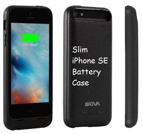 Slim iPhone SE Battery Case: iPhone 5S/5 Heavy Storage