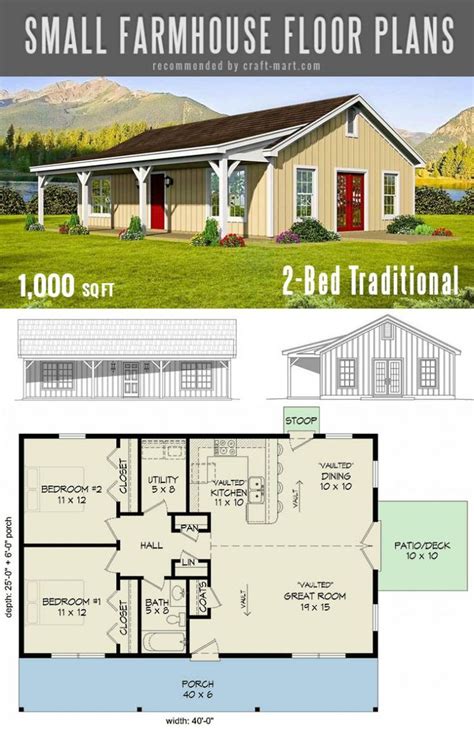 Small farmhouse plans for building a home of your dreams | Small farmhouse plans, Simple ...