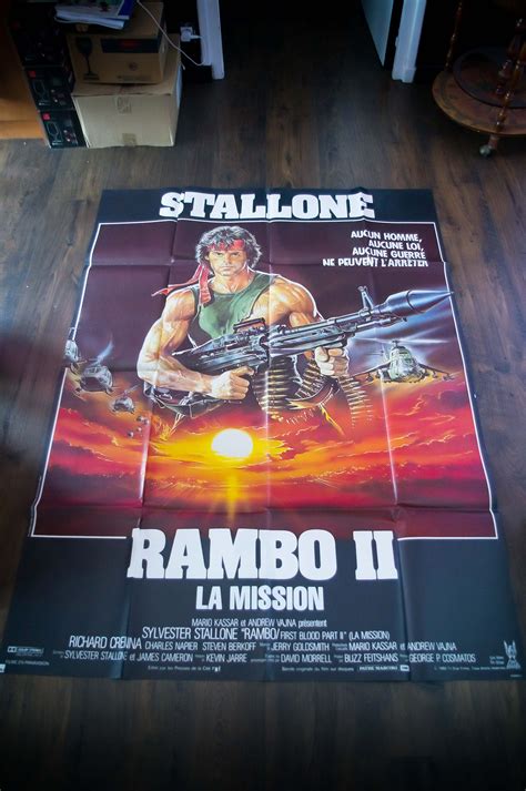 RAMBO 2 THE MISSION Original Poster 1985 Sylvester Stallone | Etsy