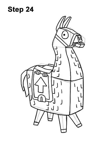 How to Draw Loot Llama (Fortnite) with Step-by-Step Pictures