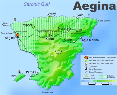 Aegina tourist map - Ontheworldmap.com