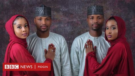 Twins wedding in Kano: 'Our dream na to born identical twins wey go marry like us' - BBC News Pidgin