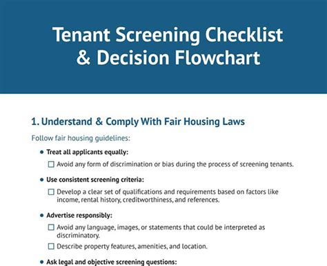 Tenant Screening Criteria Template