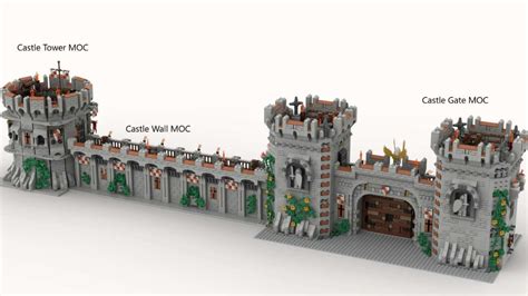 Lego® Custom Instructions – Castle Gate - Lego Instructions - MocsMarket | Lego castle, Lego ...