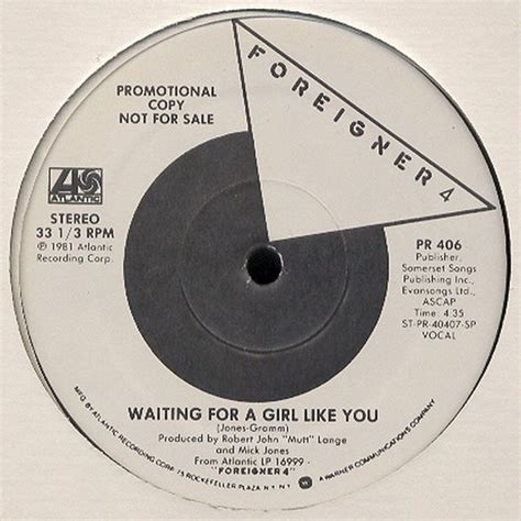 Foreigner - Waiting For A Girl Like You (1981, Vinyl) | Discogs