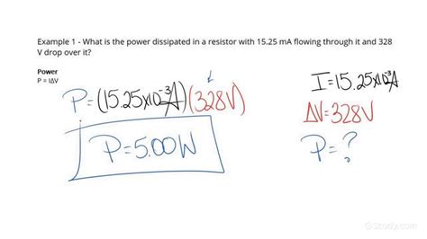 How to Calculate the Power Dissipated through a Resistor from the ...