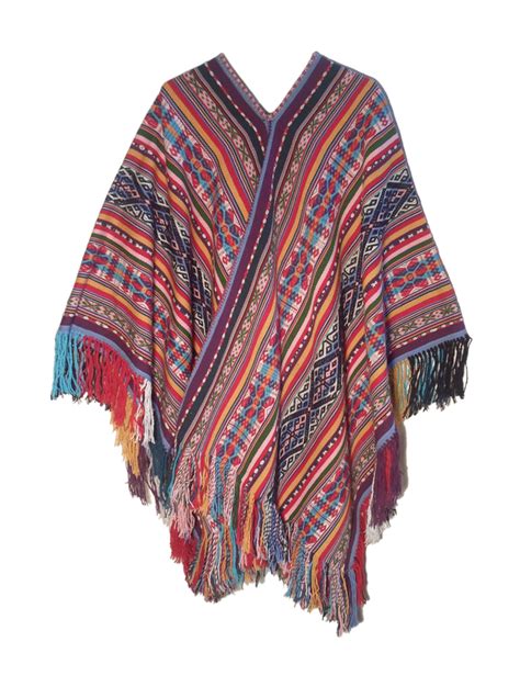 Traditional Peruvian alpaca poncho "Huayruros" | Inka Market