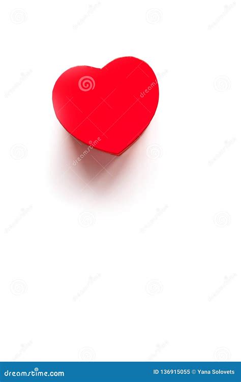 Isolated Valentines Day Background with Single Red Heart Stock Image ...