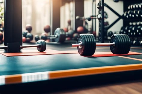 A gym with dumbbells on the floor | AI-generated image