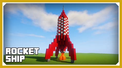 Minecraft: How To Build A Retro Rocket Ship Tutorial (Easy Survival ...