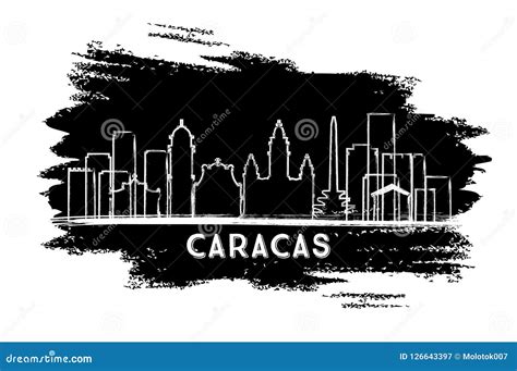 Caracas Venezuela Skyline With Color Buildings, Blue Sky And Cop Vector ...