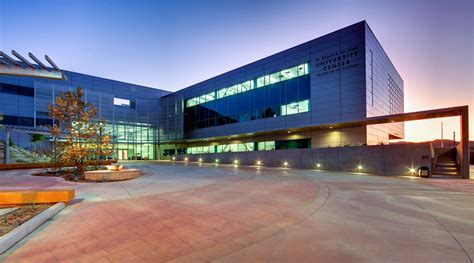 Exterior courtyard at the College of the Canyons university center ...