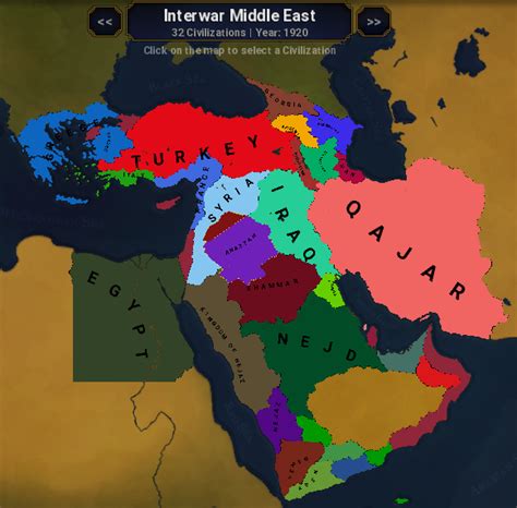 Interwar Middle East 1920 - Scenarios - Age of History 3