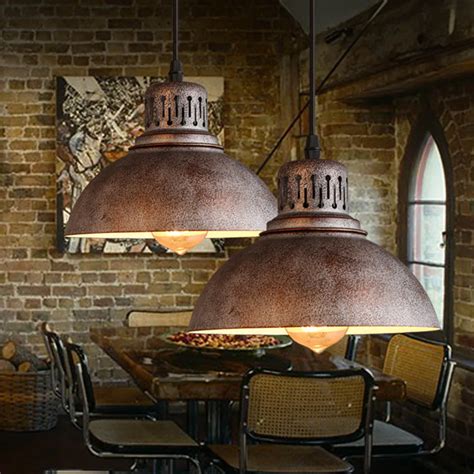 Antique Pendant Light Retro Decorative Pendant Lamps Industrial Scrap Metal Designed European ...