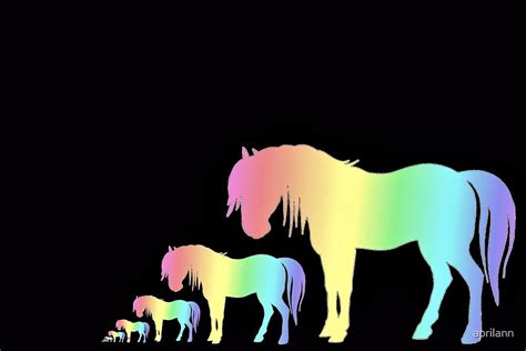 "Rainbow Horses" by aprilann | Redbubble