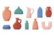 Ceramic vases. Pottery clay vase | Background Graphics ~ Creative Market