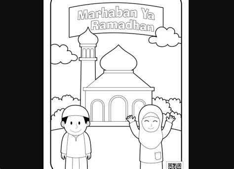 Tema Gambar Mewarnai Ramadhan Ceria