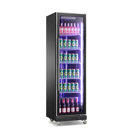 Glass Door Drinks Fridge Soft Drink Beer Refrigerated Display Coolers Upright Single Door Cooler