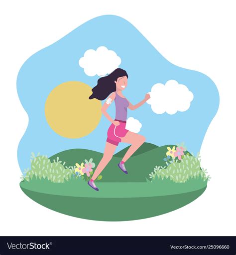 Fitness exercise cartoon Royalty Free Vector Image