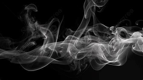 White And Black Smoke In A Black Background, 3d Render Abstract Smoke Like Design In Black And ...