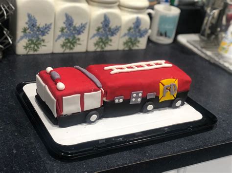 Fire truck cake