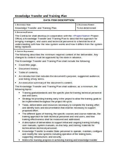 FREE 10+ Knowledge Transfer Plan Samples in MS Word | PDF