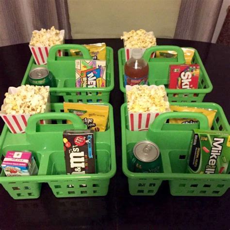 http://www.onecrazyhouse.com/ Making family movie night fun with a shower caddy snack tray. No ...